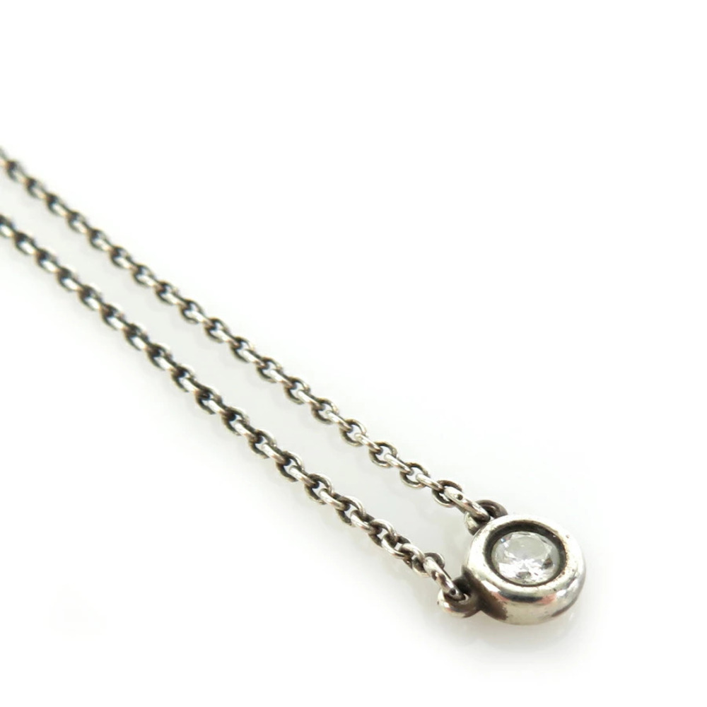 Tiffany Co By the Yard Necklace Sterling Silver Diamond